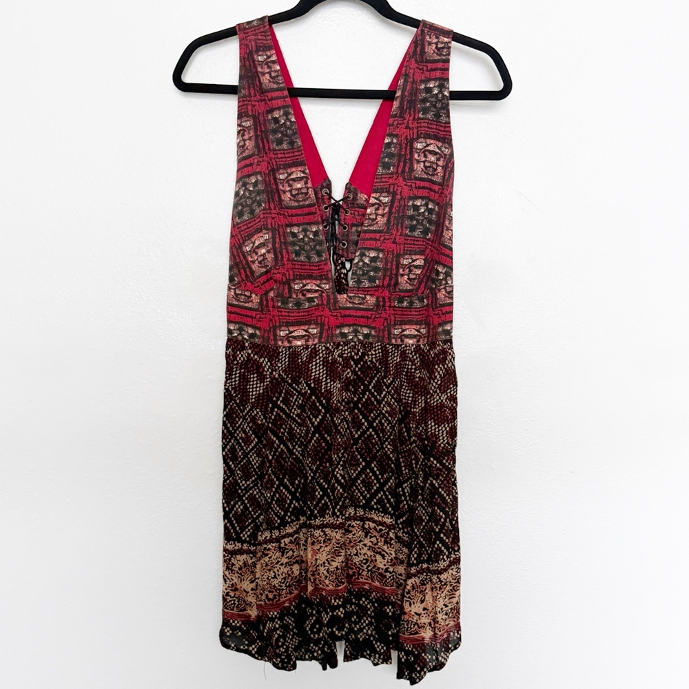 Free People Noyale Heat Wave Printed Cotton Tunic Mini Dress - Picture 4 of 11